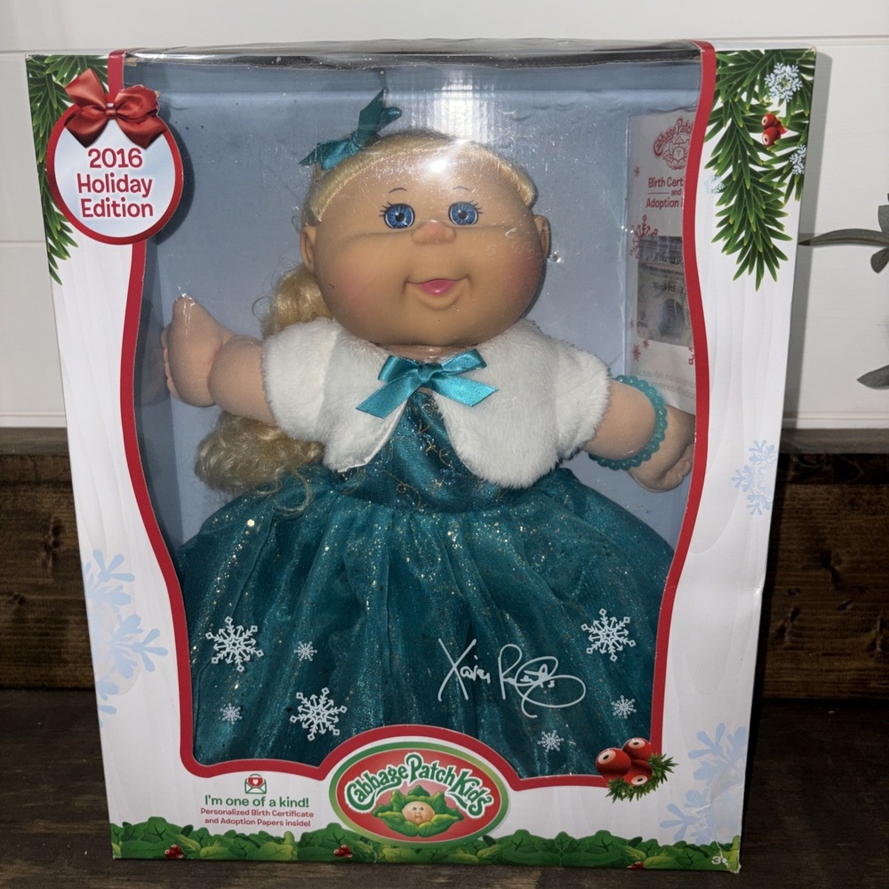 Cabbage Patch Doll 2016 Holiday Edition Exclusive Blue dress "Athena Rachel" NEW